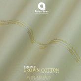 AnnanSawa Light Green Color Crown Cotton fabric for men – soft, breathable, durable premium men’s cotton fabric for casual and formal wear